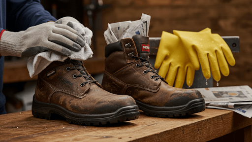 vệ sinh giày bảo hộ